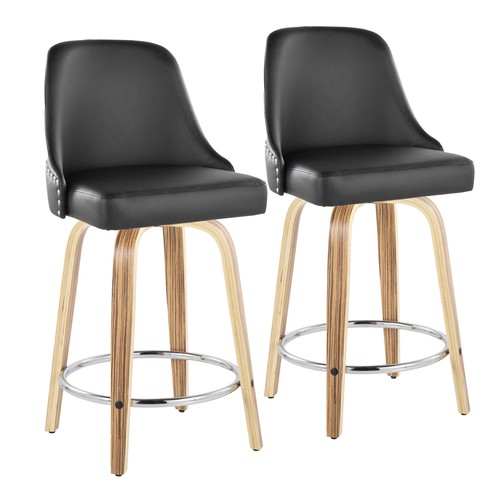 Studded Marcel 26" Fixed-height Counter Stool - Set Of 2